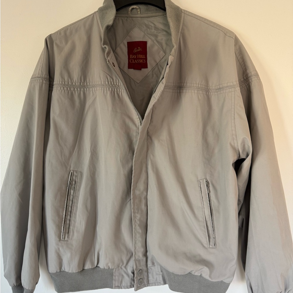 Arnold Palmer Men's Light Gray Bomber Jacket